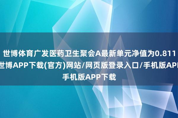 世博体育广发医药卫生聚会A最新单元净值为0.8118元-世博APP下载(官方)网站/网页版登录入口/手机版APP下载