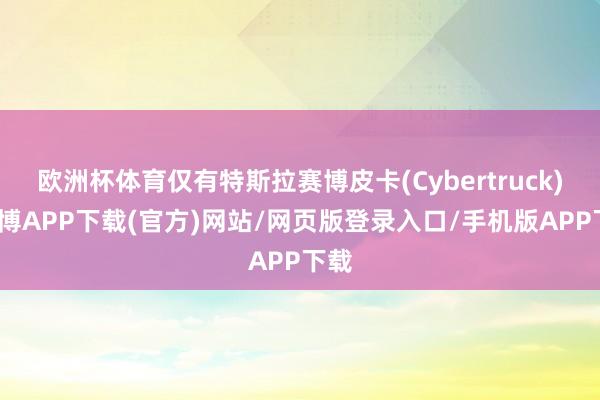 欧洲杯体育仅有特斯拉赛博皮卡(Cybertruck)-世博APP下载(官方)网站/网页版登录入口/手机版APP下载