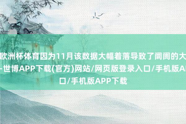 欧洲杯体育因为11月该数据大幅着落导致了阛阓的大幅波动-世博APP下载(官方)网站/网页版登录入口/手机版APP下载