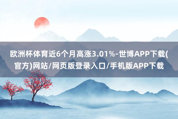 欧洲杯体育近6个月高涨3.01%-世博APP下载(官方)网站/网页版登录入口/手机版APP下载