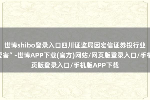 世博shibo登录入口四川证监局因宏信证券投行业务的五大“要害”-世博APP下载(官方)网站/网页版登录入口/手机版APP下载